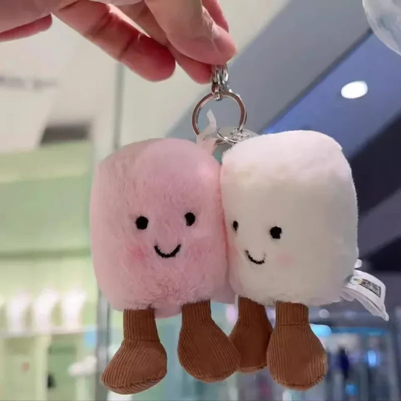JC Jelly Plush Cat Cotton Candy Two Tone Cute Soft Two Tone Keychain Bag Pendant Plush Accessories Doll Car Pendant Holiday Gift