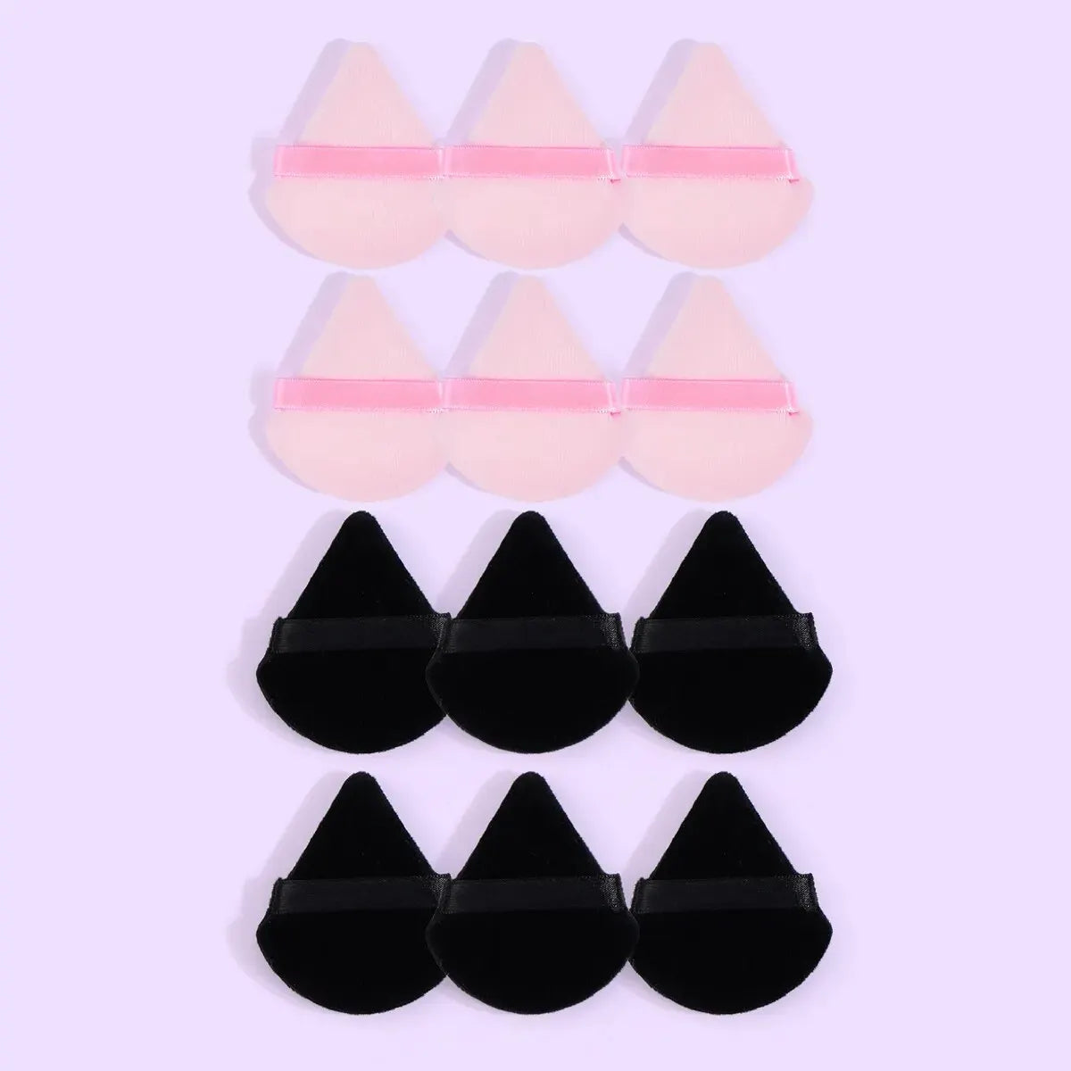 MAANGE 10/12 Pcs Triangle Powder Puff Wet Dry Use For Loose Powder Liquid Cosmetic Soft Plush Powder Puff Makeup Foundation
