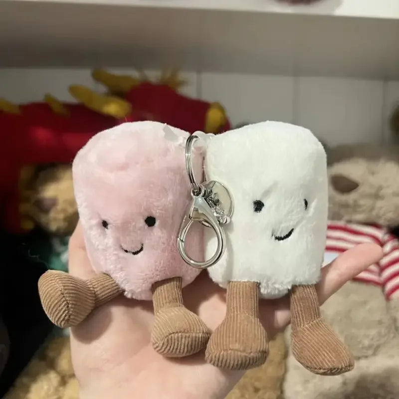 JC Jelly Plush Cat Cotton Candy Two Tone Cute Soft Two Tone Keychain Bag Pendant Plush Accessories Doll Car Pendant Holiday Gift