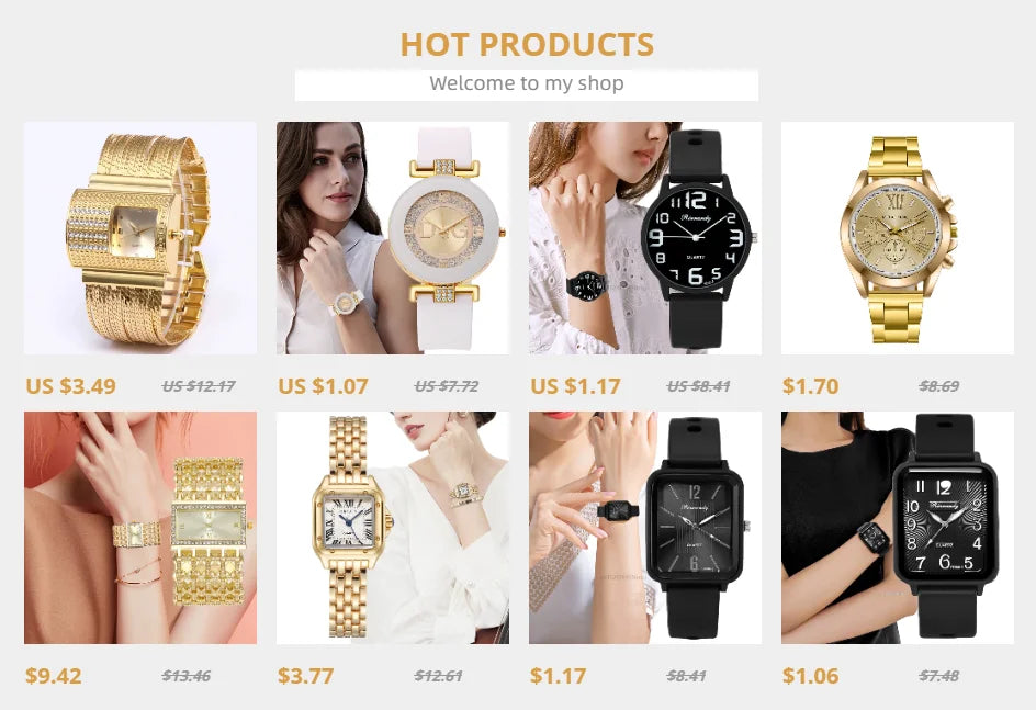 Luxury Ladies Fashion Quartz Watch Simple Scale Square Quality Gold Plated Women Watches Business Stainless Steel Folding Clock