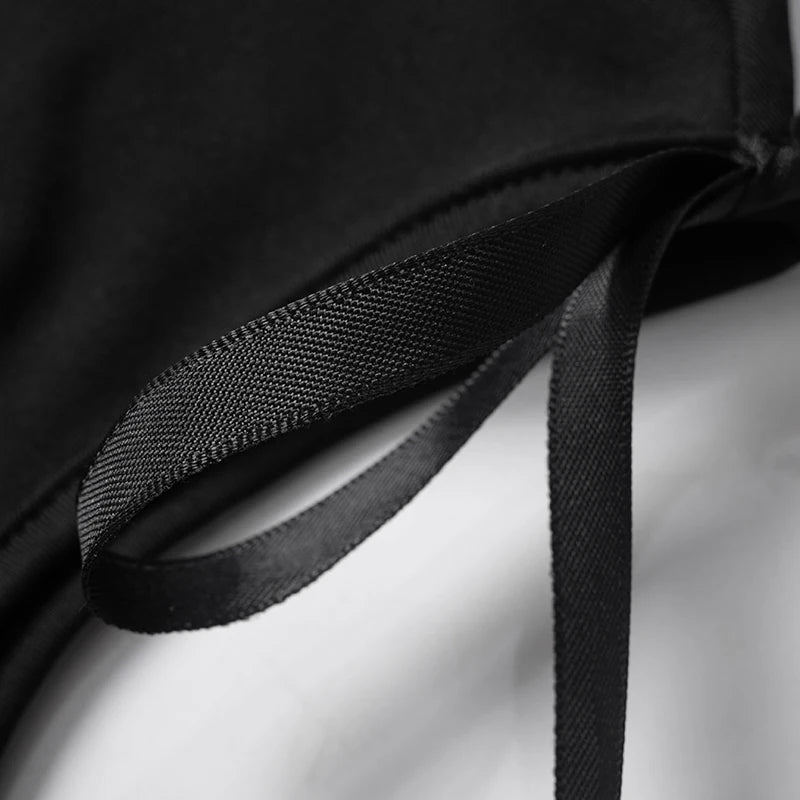 CUTENOVA 2024 Summer Solid Color Sexy Off Shoulder Tops Lace Up Sleeveless T-Shirt Casual Slim Crop Top  Black Short Sleeve Wome