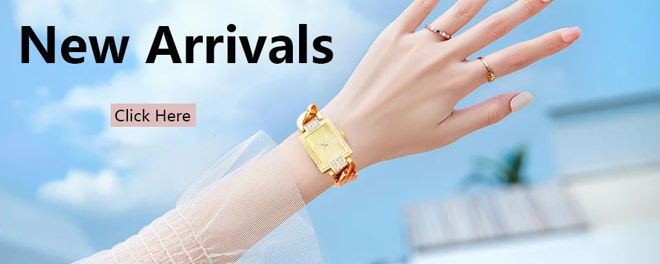 Luxury Ladies Fashion Quartz Watch Simple Scale Square Quality Gold Plated Women Watches Business Stainless Steel Folding Clock